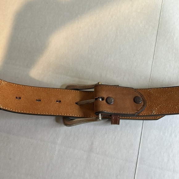 JUSTIN CLASSIC MENS BROWN WESTERN 166BO LEATHER BELT MADE IN USA SZ 34 - Picture 5 of 15